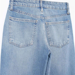 Jeans en denim pour femmes vintage avec strass, déchirés, coupe slim, taille plus, skinny, jeans pour femmes avec strass - Product Image 3