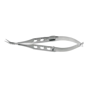 Ciseaux à ressort manuels à pointe fine courbée en acier inoxydable avec options personnalisées pour usage chirurgical - Product Image 3