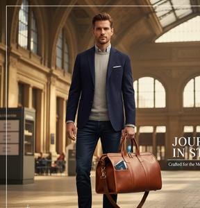 Brown Genuine <b>Leather</b> Water Resistant Lightweight <b>Duffle</b> <b>Bag</b> Weekender Travel Overnight Luggage Mens Carry Tote Spacious Gym <b>Bag</b> - Product Image 3