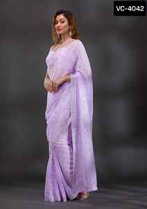 Trabajo de bordado pesado Georgette Saree Indian Heavy Sequence Work Party wear Saree Colecciones para mujeres Use ropa Collectinos - Product Image 3