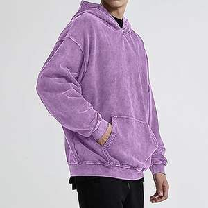 Fabricant de vêtements Streetwear sweat à capuche vintage sweat-shirt à capuche avec logo personnalisé vintage acide pierre lavage à l'acide sweat à capuche surdimensionné - Product Image 5