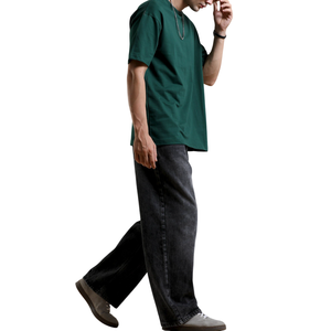 เสื้อยืดผู้ชายทรงหลวม ไหล่ตก ผ้าฝ้าย 100% น้ำหนักเบา รับสกรีนโลโก้ตามสั่ง ขายส่ง เสื้อเปล่าพรีเมียมสำหรับการปรับแต่งอย่างมีสไตล์ - Product Image 6