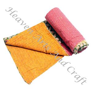 Kantha <b>Quilt</b> Gudari Kantha <b>Quilt</b> Gudari Hot Selling Wholesale Gold Supplier GD2153 Handmade Kantha <b>Quilt</b> Cotton Printed Indian - Product Image 4