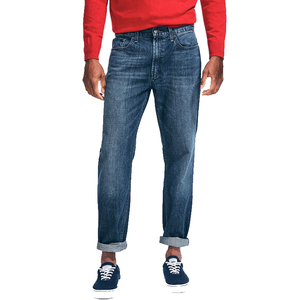 ผู้ผลิต OEM รับผลิตกางเกงยีนส์เดนิมแฟชั่นผู้ชายทรงตรงแบบใหม่ ยืดหยุ่นสูง ระบายอากาศได้ดี ผ้าฝ้าย 100% คุณภาพดี - Product Image 6