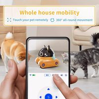 Caméra pour animaux de compagnie de luxe au design mignon, amovible, 1080P HD WiFi, moniteur pour chien avec contrôle par application