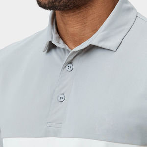 Alta calidad verano moda hombres para Polo camiseta precio al por mayor manga corta Color bloque Casual alta calidad lienzo sólido - Product Image 3