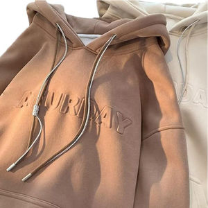 Sweat-shirts unisexes surdimensionnés de haute qualité avec logo personnalisé, streetwear, sweats à capuche embossés, motif imprimé, sweats à capuche vintage pour hommes - Product Image 2