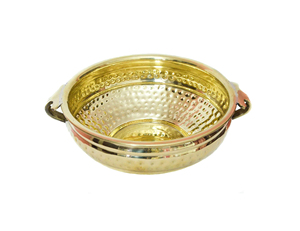 Urli décoratif en laiton pour la décoration de la maison et du bureau ustensile de table idéal pour cadeau bol traditionnel pot de fleur de 16 pouces - Product Image 1