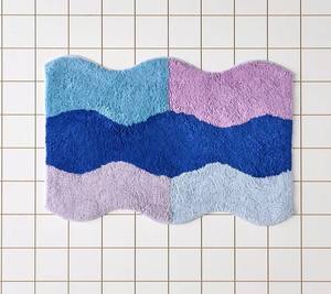 100% Cotton <b>Bath</b> Mats Washable Anti-Slip Bathroom <b>Letters</b> Rug Solid Pattern for Wholesale Export - Product Image 2