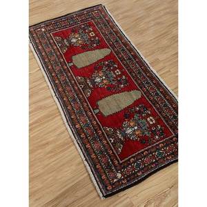Tapis en laine noué à la main Kiaan, motif floral rouge et orange, grand rectangle, tapis de salon pour usage domestique, fait main Pae-4704 - Product Image 2