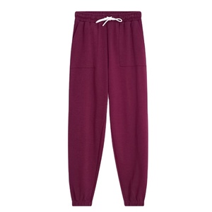 Pantalon d'hiver en molleton de coton personnalisé, coupe droite, poches latérales, style streetwear tendance, vente en gros, vêtement décontracté - Product Image 1