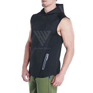 Wholesale Sportswear Gym 100% Cotton Workout <b>Hoodies</b> For <b>Men</b> and <b>Sleeveless</b> Quick Dry Workout <b>Hoodies</b> - Product Image 3