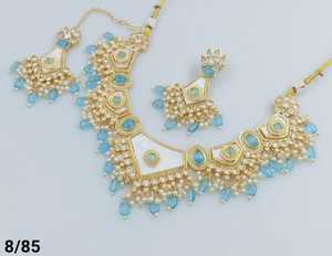 Indan, venta al por mayor, 2024, última moda, gargantilla de perlas chapadas en oro tradicional, conjunto de collar para mujer - Product Image 5