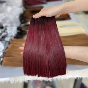 Vente en gros Paquets de cheveux humains de couleur droite Os Cheveux non transformés bruts Remy à cuticules alignées - Product Image 4