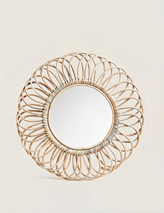 กระจกแขวนผนังทำด้วยมือทำจากไม้ไผ่และหวายอินเดียงานตกแต่งตามสั่งล่าสุด2024 - Product Image 3