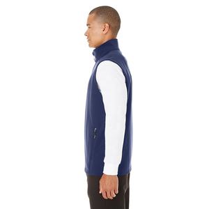 Gilet d'hiver pour homme, couleur unie, polaire polyester, col montant, sans manches, grande taille, épais et chaud pour usage quotidien avec logo - Product Image 6