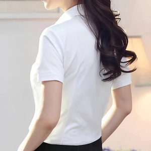 Top Trending Summer Premium Casual Shirt 100% Algodón Turn-Down Collar Camisas Transpirable Manga corta Camisa de mujer - Product Image 5