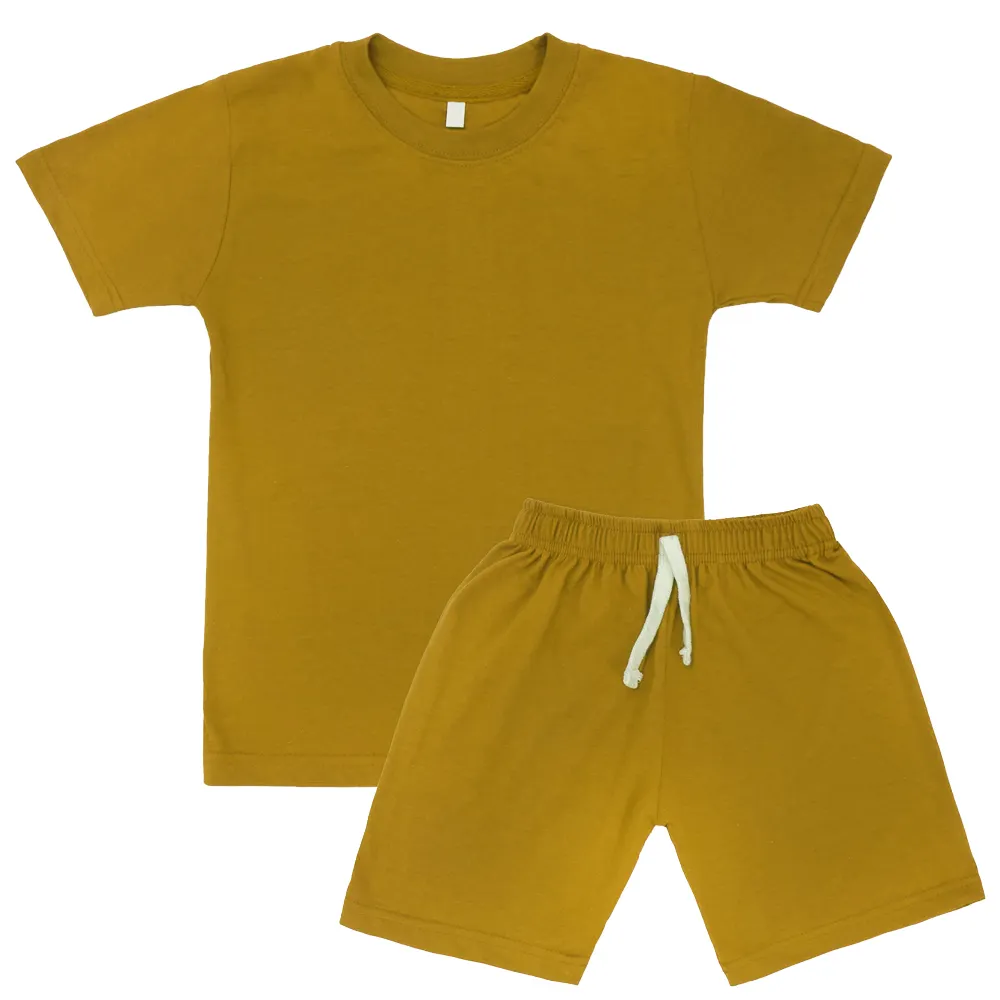 Conjunto de roupa para menino, camiseta de desenho animado para o verão, short para meninos