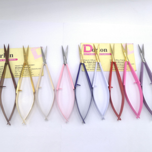 Paquet de beauté le plus chaud Logo personnalisé Plasma noir et ciseaux à ressort à sourcils enduits de couleur Article en acier inoxydable - Product Image 1