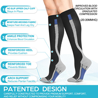 Chaussettes de compression médicales personnalisées pour hommes, anti-varices, 15-20 mmHg, pour infirmières et course à pied
