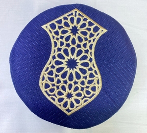 맞춤형 로고 터키 모자 자수, 기도 이슬람 남성용 Nalain 전통 Kufi 모자, 프리미엄 폴리에스터 면 패브릭 토피. - Product Image 6