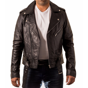 Veste de moto personnalisée de haute qualité manteau bombardier hommes et femmes veste de moto en cuir - Product Image 5