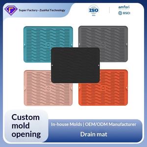 Customized <b>Silicone</b> Heat-Insulating Draining <b>Mat</b> for Washbasin Dining Table Kitchen-Modern and Simple Design - Product Image 3