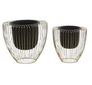 แจกันโลหะสีเงินหรูหราทำมือตกแต่งชิ้นงานสำหรับวางกลางโต๊ะการจัดดอกไม้และการตกแต่งภายในบ้าน - Product Image 5