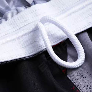 Short en maille de basket-ball brodé classique imprimé blanc brillant personnalisable pour hommes avec poches pas cher bas prix - Product Image 6