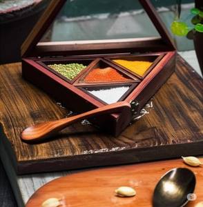 Contenedor de especias de madera para decoración del hogar y joyero Soporte de especias hecho a mano - Product Image 5