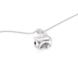 Collier pendentif Jeulia en or plaqué avec diamants et perles, motif queue de chat, lune et papillon - Product Image 2