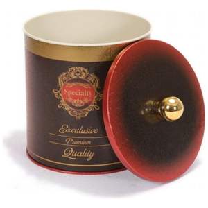 กระป๋องโลหะทรงกลมมือจับ2.1L สีแดง Ø140x150mm เก็บและภาชนะบรรจุอาหารแบบพิเศษ - Product Image 4