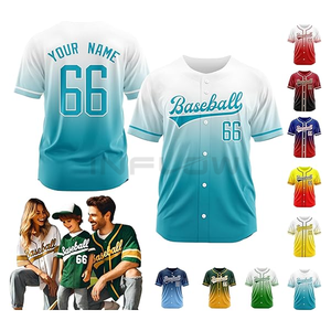 Sublimación de rendimiento personalizado, uniforme de béisbol, camiseta de béisbol con cuello en V, conjunto de uniforme de béisbol - Product Image 6