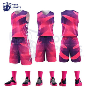 Tenue de basketball professionnelle respirante, légère, confortable, sans manches, nouveau design coloré, meilleur service - Product Image 4