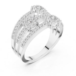 Anillo de Oro Rosa de 14K con Diamante Redondo Cultivado en Laboratorio para Mujer |   Ropa de Oficina |   Diamante Cultivado Nuevo - Product Image 5