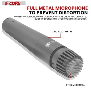 5Core Drum Mic Kit 9 Pcs Kick Bass Tom Snare Dynamic <b>Microphone</b> Instrument Mics Set - Product Image 5