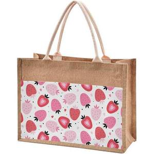 Bolsa de yute de transporte de tela reutilizable ecológica con logotipo personalizado, bolsa de compras plegable resistente, venta al por mayor de fábrica de Bangladesh - Product Image 6