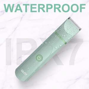 Recortadora de vello corporal eléctrica con carga USB para mujer, cabezales de cuchillas de cerámica reemplazables, recortadora de bikini, afeitadora facial, base de carga USB - Product Image 3