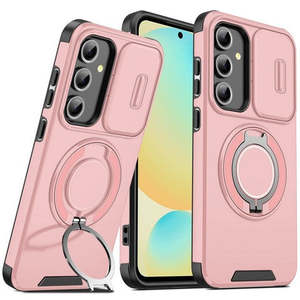 Funda Magnética con Anillo Giratorio Grande para Samsung Galaxy S25 2025 y Samsung Galaxy S24 2024, Color Rosa - Product Image 1