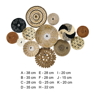 Decoración de Pared Tejida Estilo Boho Tropical, Cesta de Pared de Ratán y Bambú, Proveedor Vietnamita, Envío a Todo el Mundo - Product Image 4