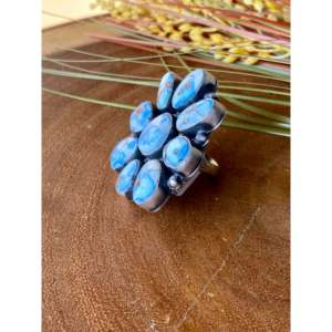 Tim Smith Golden Hill Wreath Accessories Bague à grappe en turquoise et argent sterling taille 9 - Product Image 4