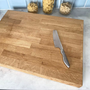 Planche à découper en bois massif rustique en chêne, noyer, frêne, iroko, épaisse, robuste, pour la cuisine, pour la maison - Product Image 1