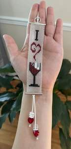 Seed Beads Embroidered Car Hanging Decorations Quality Beaded Car Hanging Ornament New Design Full Customized Beaded Car Charm - Product Image 6