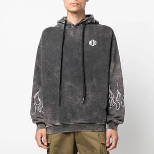 เสื้อฮู้ดผู้ชายผ้าคอตตอนกันหนาว, เสื้อฮู้ดซักกรดผ้าฝ้ายกันหนาวทันสมัยไซส์ใหญ่พิเศษมีดีไซน์มีซิป - Product Image 2