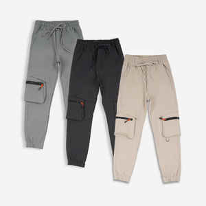 Pantalon élastique à cordon de serrage Pantalon cargo multi-poches - Product Image 1