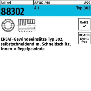 Insertos Roscados R 88302 Tipo 302 M16x22 A1 10 Piezas ENSAT - Product Image 1