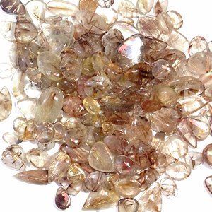 อัญมณีควอตซ์เจียระไนแบบพลอยสังเคราะห์สีทองธรรมชาติที่สวยงามอัญมณีควอตซ์หลวมรูปทรงผสมและขนาดขายส่งสำหรับทำเครื่องประดับ - Product Image 3