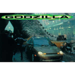 Tarjeta postal impresa digitalmente de Godzilla para Navidad o cumpleaños, hecha de papel de calidad - Product Image 1