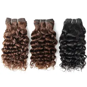 Water Wave Brazilian Human Hair Bundles Natural Color #2 #4 Dark Brown Curly Hair Extensions 50g afro kinky bulk human hair
