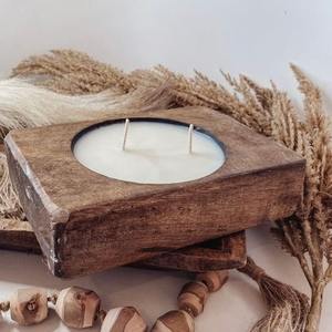 Bol en bois fait main avec bougie en forme de cœur pour décoration de Noël avec prix de gros et qualité supérieure du fournisseur indien - Product Image 2